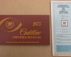1975 Cadillac Fleetwood Owner's Manual Set
