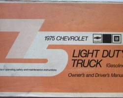 1975 Chevrolet Blazer Owner's Manual