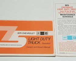 1975 Chevrolet Silverado Light Duty Truck Owner's Manual Set