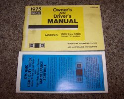 1975 GMC Truck Models 1500-3500 Owner's Manual Set