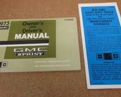 1975 GMC Sprint Owner's Manual Set