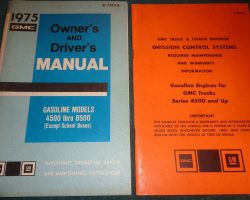 1975 GMC Truck Models 4500-8500 Owner's Manual Set