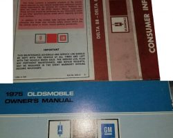 1975 Oldsmobile Custom Cruiser Owner's Manual Set