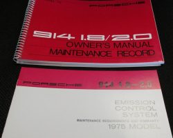 1975 Porsche 914 1.8 & 2.0 Owner's Manual Set