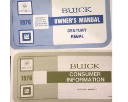 1976 Buick Century, Regal Owner's Manual Set