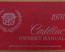 1976 Cadillac Calais Owner's Manual