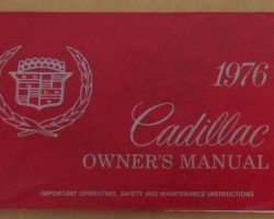 1976 Cadillac Deville Owner's Manual