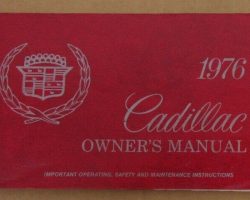 1976 Cadillac Eldorado Owner's Manual
