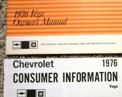 1976 Chevrolet Vega Owner's Manual Set