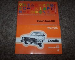 1976 Toyota Corolla Owner's Manual Set