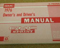 1976 GMC Sprint Owner's Manual