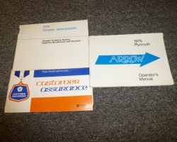 1976 Plymouth Arrow Owner's Manual Set