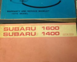 1976 Subaru 1400 & 1600 Owner's Manual Set