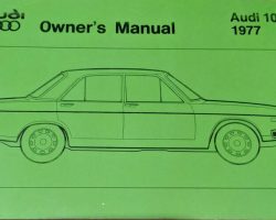 1977 Audi 100 Owner's Manual