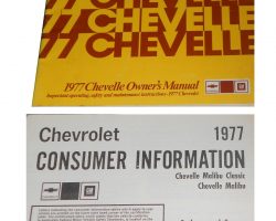 1977 Chevrolet Chevelle, Malibu Owner's Manual Set