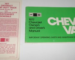 1977 Chevrolet Van Owner's Manual Set