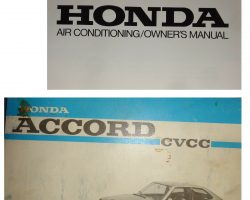 1977 Honda Accord CVCC Owner's Manual Set