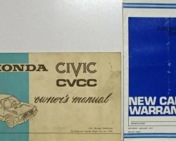 1977 Honda Civic CVCC Owner's Manual Set