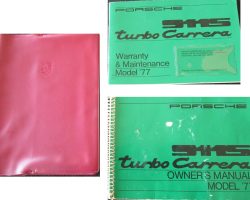 1977 Porsche 911S & 930 Turbo Carrera Owner's Manual Set