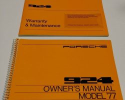 1977 Porsche 924 Owner's Manual Set