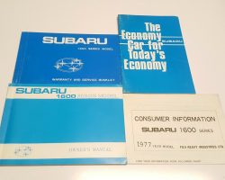 1977 Subaru 1600 Owner's Manual Set