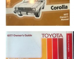 1977 Toyota Corolla Owner's Manual Set