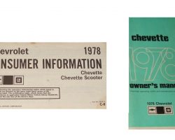 1978 Chevrolet Chevette Owner's Manual Set