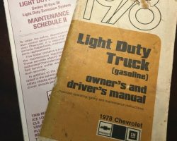 1978 Chevrolet Blazer Owner's Manual Set