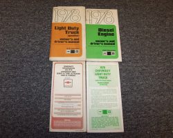 1978 Chevrolet Light Duty Truck Owner's Manual Set