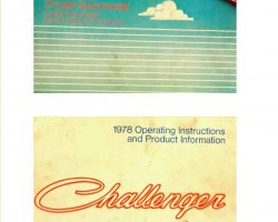 1978 Dodge Challenger Owner's Manual Set
