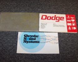 1978 Dodge Monaco Owner's Manual Set