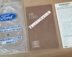 1978 Ford Thunderbird Owner's Manual Set