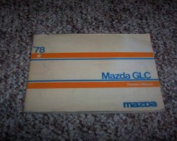 1978 Mazda GLC Owner's Manual