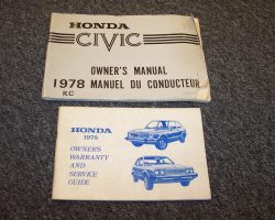 1978 Honda Civic Owner's Manual Set