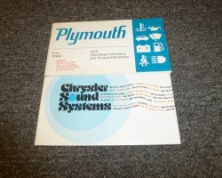 1978 Plymouth Fury & Volare Owner's Manual Set