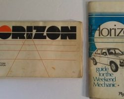 1978 Plymouth Horizon Owner's Manual Set