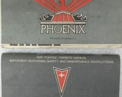 1978 Pontiac Phoenix Owner's Manual Set