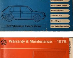 1978 Volkswagen Rabbit Owner's Manual Set
