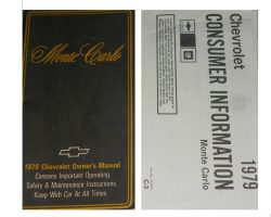 1979 Chevrolet Monte Carlo Owner's Manual Set
