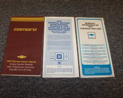 1979 Chevrolet Camaro Owner's Manual Set
