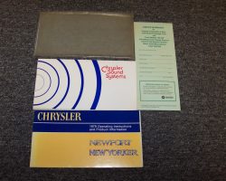 1979 Chrysler New Yorker, Newport Owner's Manual Set