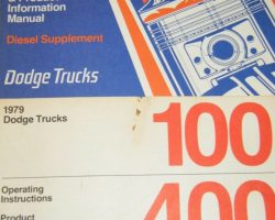 1979 Dodge Trucks 100-400 Owner's Manual Set