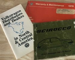 1979 Volkswagen Scirocco Owner's Manual Set