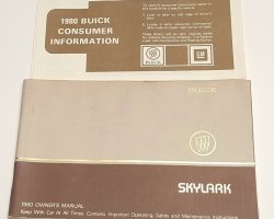 1980 Buick Skylark Owner's Manual Set