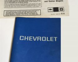 1980 Chevrolet Impala, Caprice Owner's Manual Set