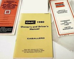 1980 GMC Caballero Owner's Manual Set