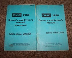 1980 GMC Pickup Truck Owner's Manual Set