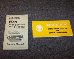 1980 Honda Civic Hatchback Owner's Manual Set