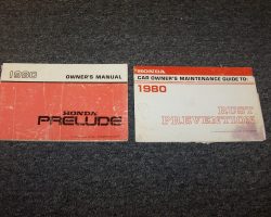 1980 Honda Prelude Owner's Manual Set