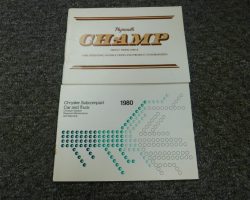 1980 Plymouth Champ Owner's Manual Set